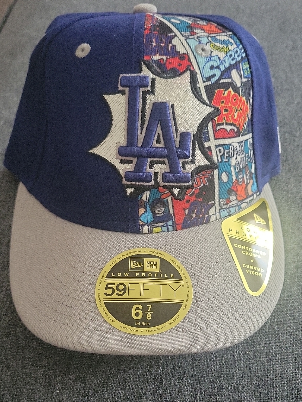 New Era LA Dodgers Blue & Gray 59FIFTY Comic Panel Cap